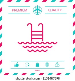 Pool line icon