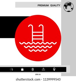 Pool line icon