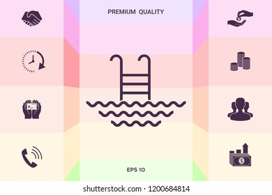 Pool line icon