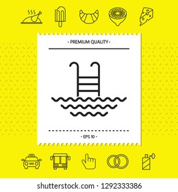 Pool line icon. Graphic elements for your design