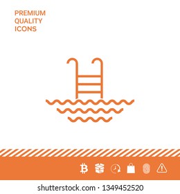 Pool line icon. Graphic elements for your design