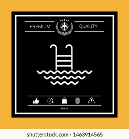 Pool line icon. Graphic elements for your design