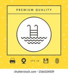 Pool line icon. Graphic elements for your design