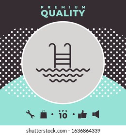 Pool line icon. Graphic elements for your design