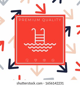 Pool line icon. Graphic elements for your design