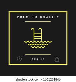 Pool line icon. Graphic elements for your design