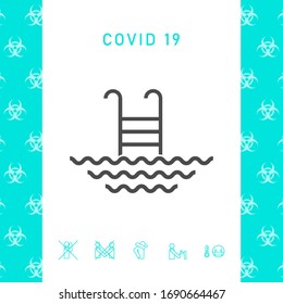 Pool line icon. Graphic elements for your design