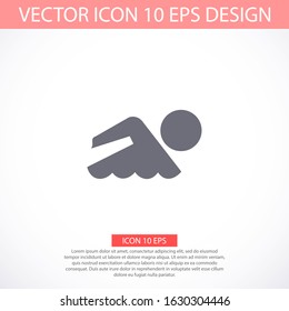 Pool line icon isolated on white background. Outline water park symbol for website design, mobile app, user interface. Water pictogram. Vector illustration, editable stroke