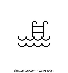 pool line icon on white background