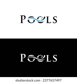 Pool Logo Design. Usable for Business Logos. Flat Vector Logo Design Template