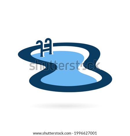 pool logo with modern concept