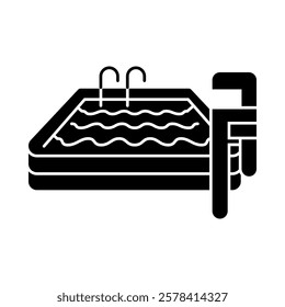Pool Maintenance – Pool and Cleaning Tools Representing Water Care and Pool Hygiene. Vector illustration.