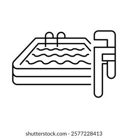 Pool Maintenance – Pool Icon Representing Cleaning and Water Quality Management