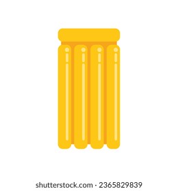 Pool mattress icon flat vector. Water equipment. Summer dive isolated