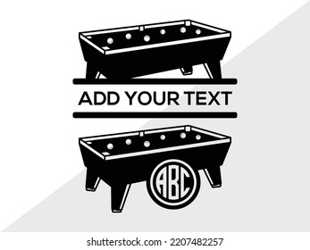 Pool Monogram SV Printable Vector Illustration