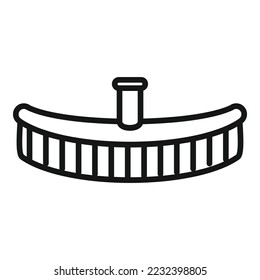 Pool mop brush icon outline vector. Water net. Cleaning service