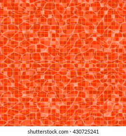 pool, mosaic tiles under the water, vector