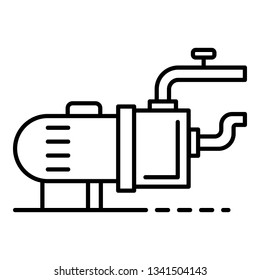 Pool motor pump icon. Outline pool motor pump vector icon for web design isolated on white background