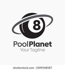 Modelo de design de logotipo de órbita de piscina. Bom para negócios, agência, comunidade e organização
