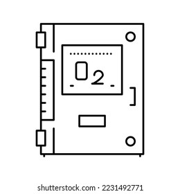 pool ozonator line icon vector. pool ozonator sign. isolated contour symbol black illustration