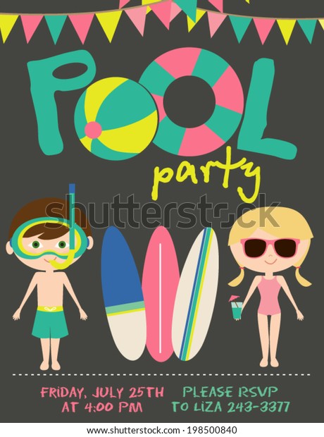 Pool Party 库存矢量图 免版税