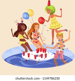 Pool Party colorful poster