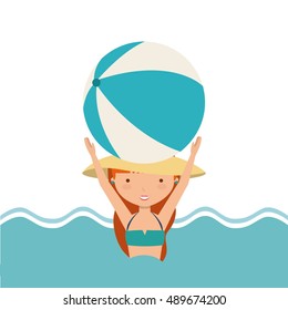 pool party enjoy icon vector illustration design