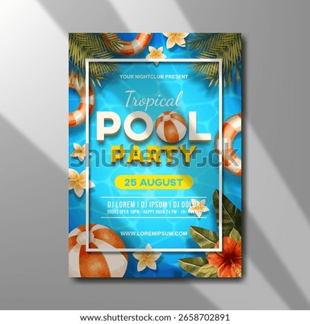 pool party flyer invitation template