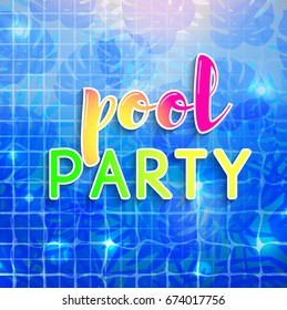 Pool Party Invitation Pool Top View Stock Vector (Royalty Free ...