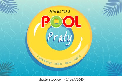 Pool party invitation vector illustration ep2