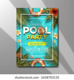 modelo de comemoração de poster de festa em pool
