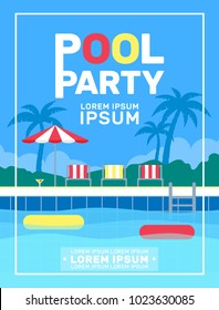 pool party poster design