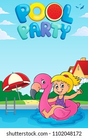 Pool party theme image 4 - eps10 vector illustration.
