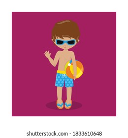 pool partyboy  design vector illustration