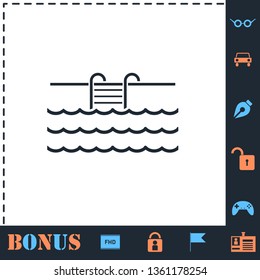 Pool. Perfect icon with bonus simple icons
