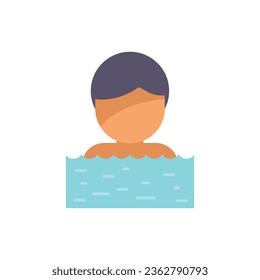 Icono fisioterapeuta de piscina vector plano. Tratamiento hospitalario. Terapia médica aislada