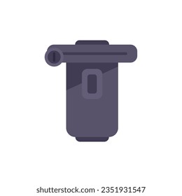 Pool pump icon flat vector. Repair service. Travel swim isolated