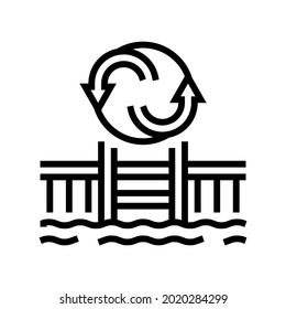 pool remodeling services line icon vector. pool remodeling services sign. isolated contour symbol black illustration