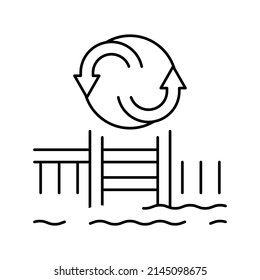 pool remodeling services line icon vector. pool remodeling services sign. isolated contour symbol black illustration