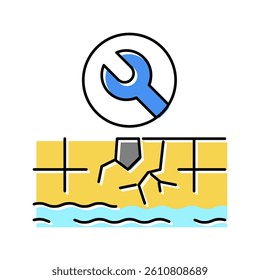 pool repair services color icon vector. pool repair services sign. isolated symbol illustration