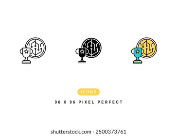 Pool Rewards Icon. Crypto Currency Mining Pictogram Graphic Illustration. Isolated Simple Line Icon For Infographic, App and Web Button.