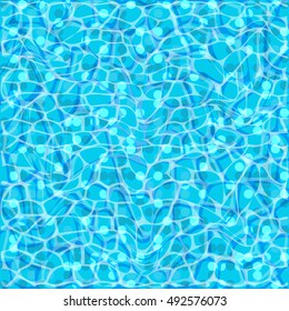 pool, round mosaic tiles under the water, vector