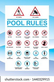 Pool Rules - general pool usage rules.