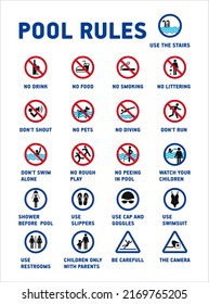 Pool Rules Vector Sign Image