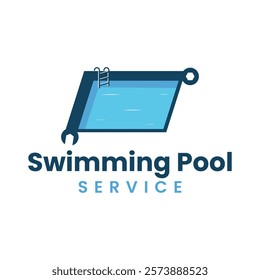 pool service care logo design template illustration