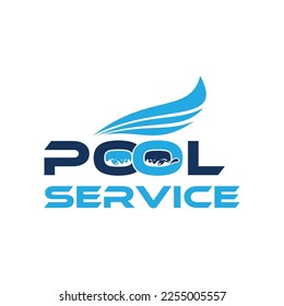 pool service company logo design vector ideas for download