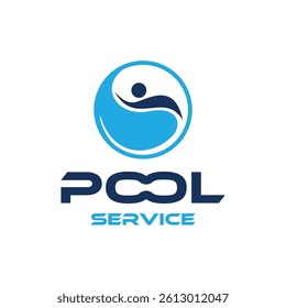 pool service company logo design vector ideas for download	