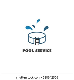 Pool service logo