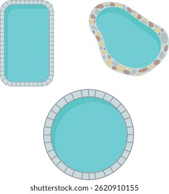 Design de ilustração de formas de piscina para amantes de piscina.
