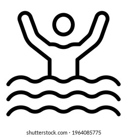 Pool sport icon. Outline Pool sport vector icon for web design isolated on white background
